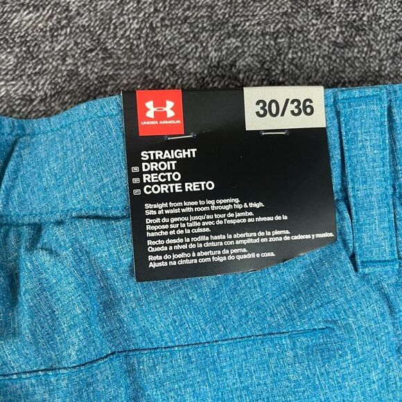 Under Armour Golf Loose Straight Men's Pants Blue 30X36 (30X34.5) NWT Stretch - Picture 10 of 11